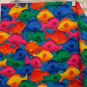 4 Yds Yards Fabric Tropical Fish Bright VIP Cranston Print Works 42”x142” Piece